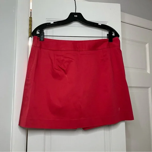 Ann Taylor Red Cotton A-Line Mini Skort for Resort Wear - Picture 5 of 6